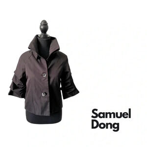 NWT  | Samuel Dong | Black Jacket With High Collar | Size XS [293]